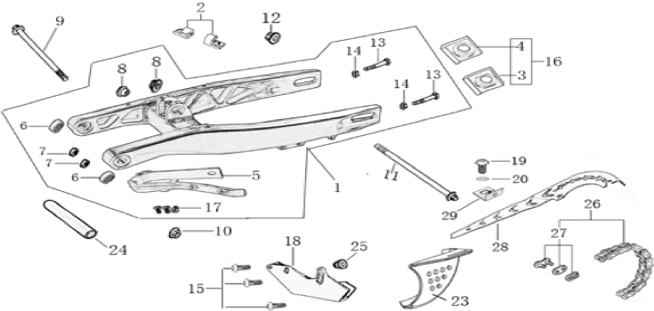10 Swing Arm assy
