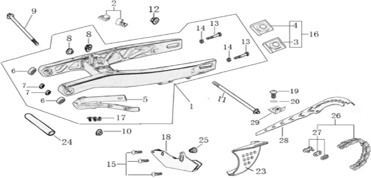 10 Swing Arm assy