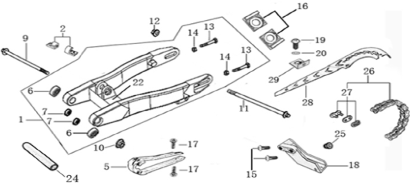 10 Swing Arm assy