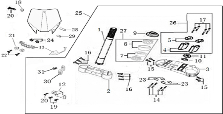 02 Steering stem assembly