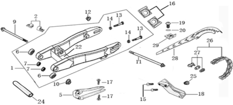 10 Swing Arm assy