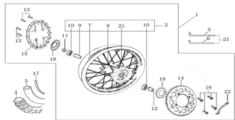 11 Rear Wheel Assy