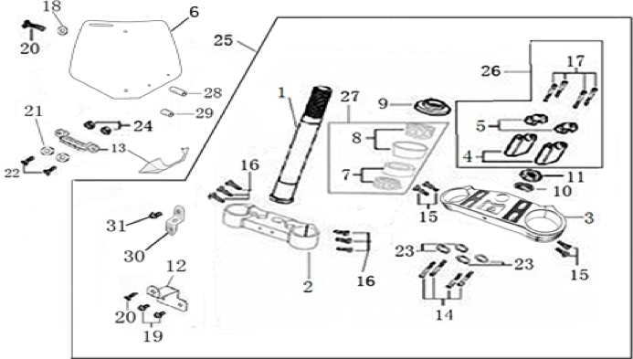 02 Steering stem assembly