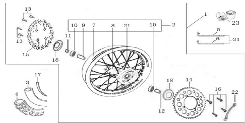 11 Rear Wheel Assy