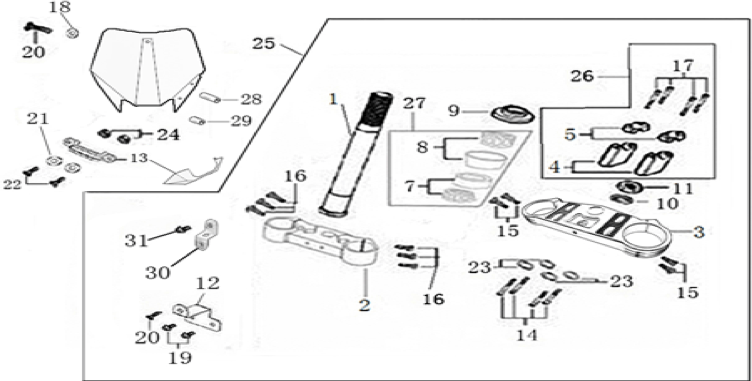 02 Steering stem assembly
