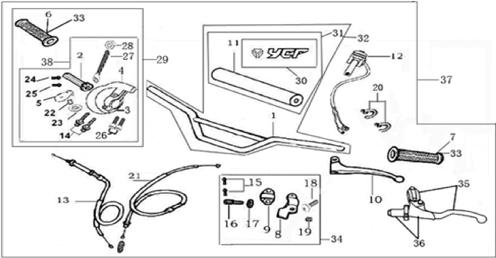 01 Handle bar assembly