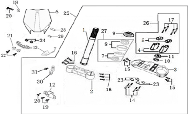 02 Steering stem assembly