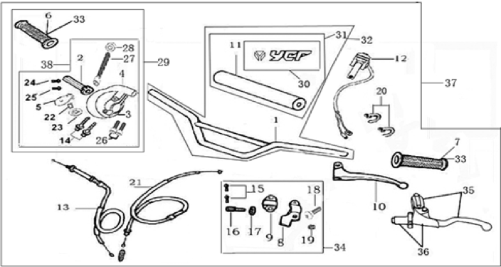 01 Handle bar assembly
