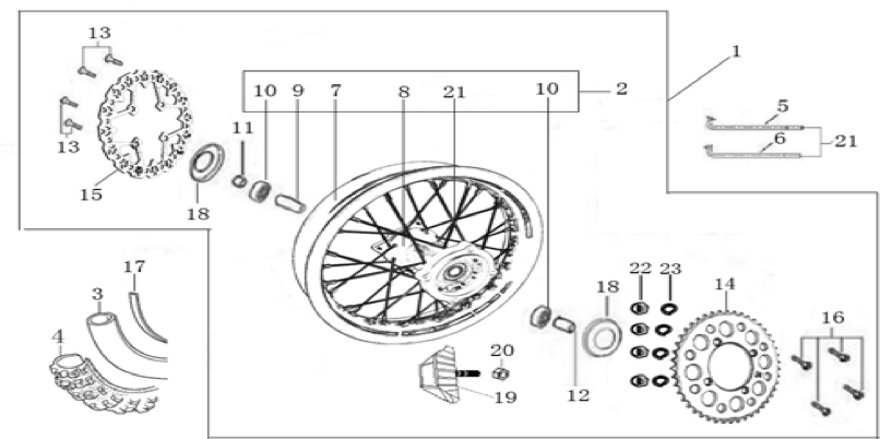 11 Rear Wheel Assy