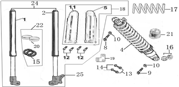 Front & Rear absorber