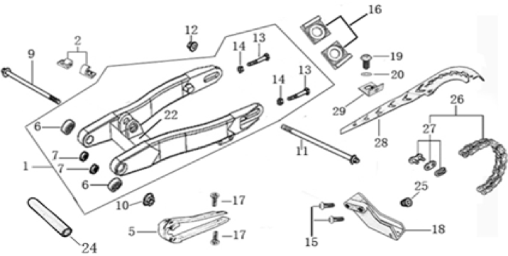10 Swing Arm assy