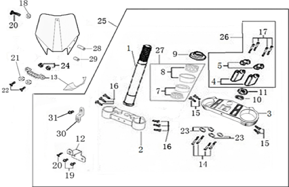 02 Steering stem assembly
