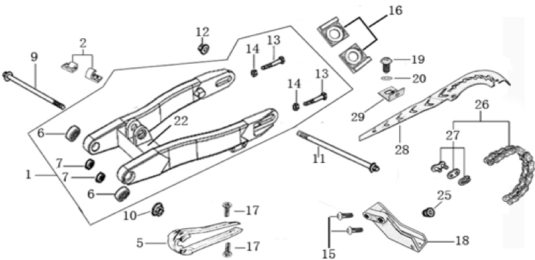 10 Swing Arm assy
