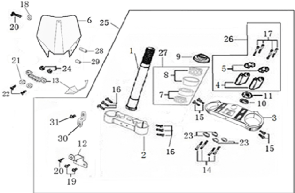 02 Steering stem assembly