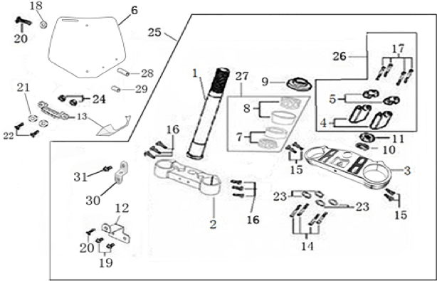 02 Steering stem assembly