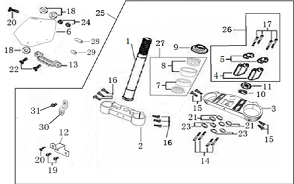 02 Steering stem assembly