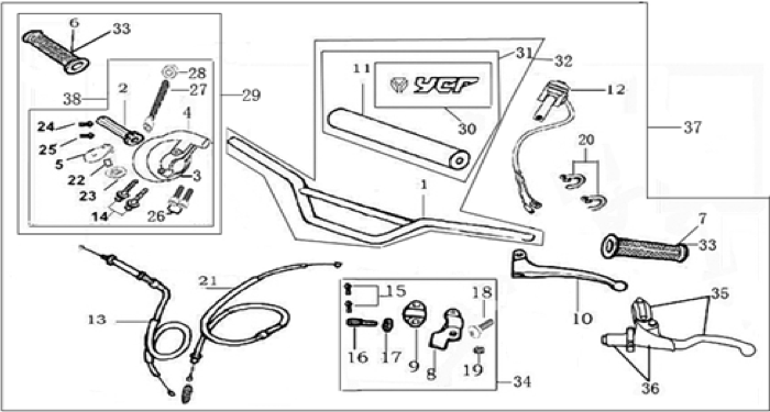 01 Handle bar assembly