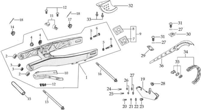10 Swing Arm assy