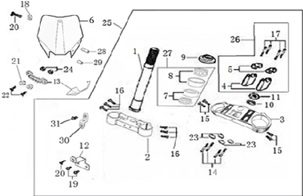 02 Steering stem assembly