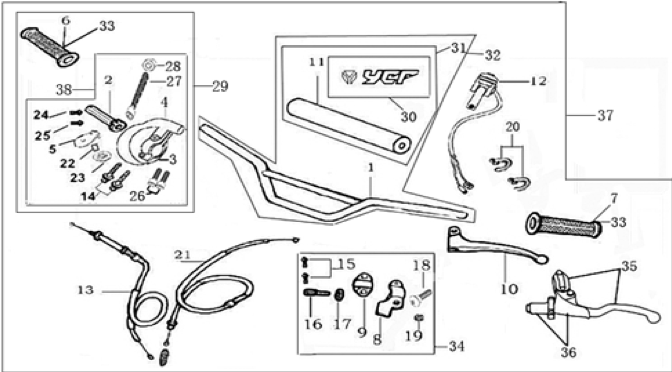 01 Handle bar assembly