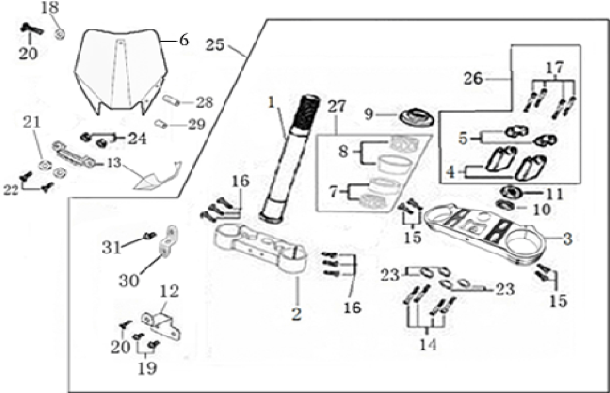 02 Steering stem assembly
