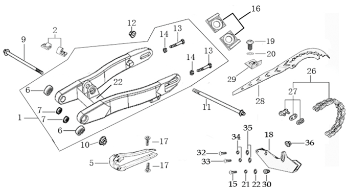 10 Swing Arm assy