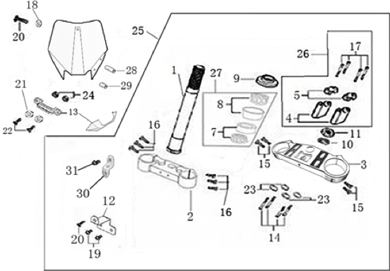 02 Steering stem assembly