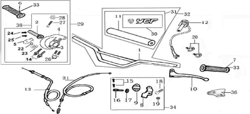 01 Handle bar assembly