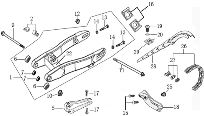 10 Swing Arm assy