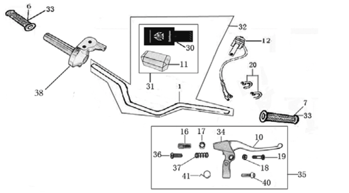 01 Handle bar assembly