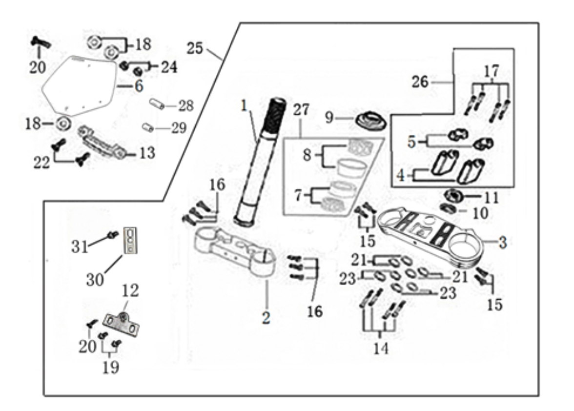 02 Steering stem assembly
