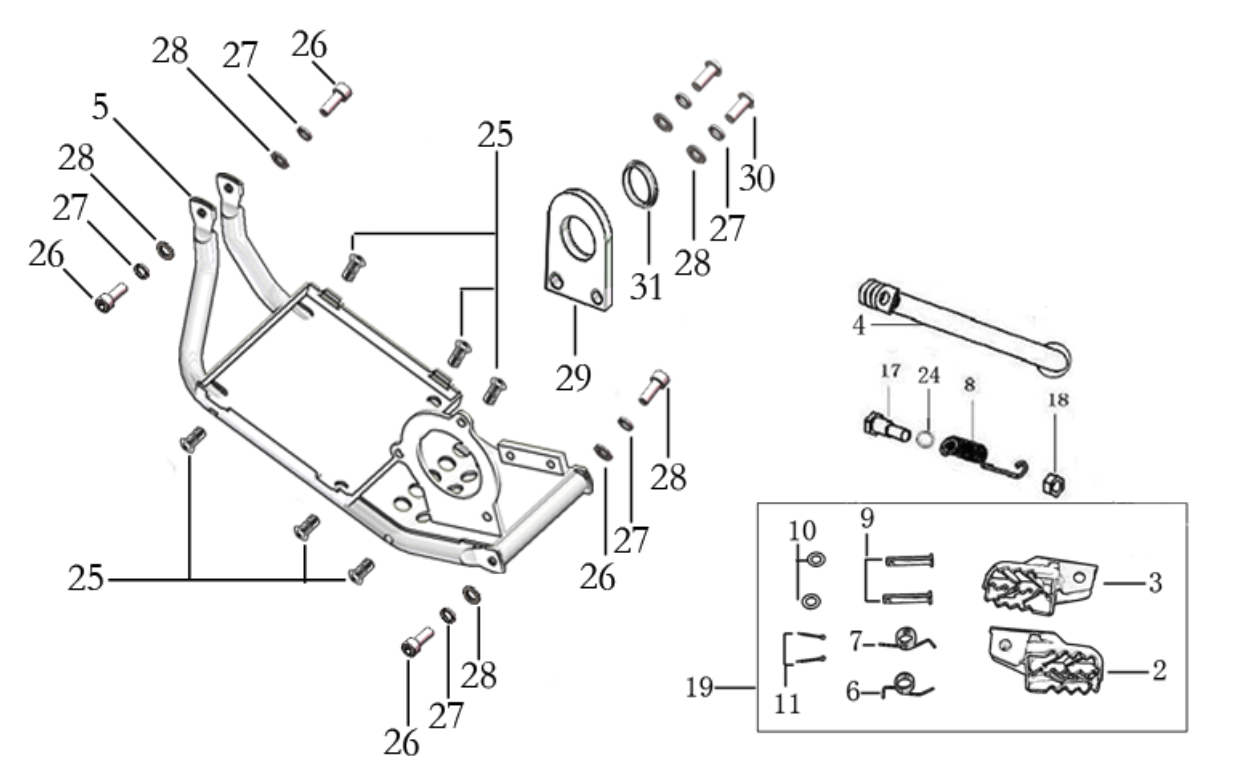08 Foot Peg assy