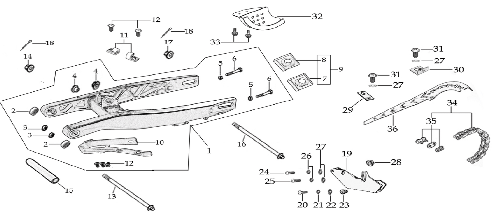 10 Swing Arm assy