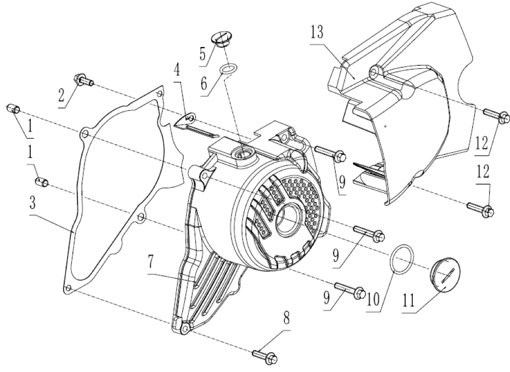34 Left Crankcase Cover