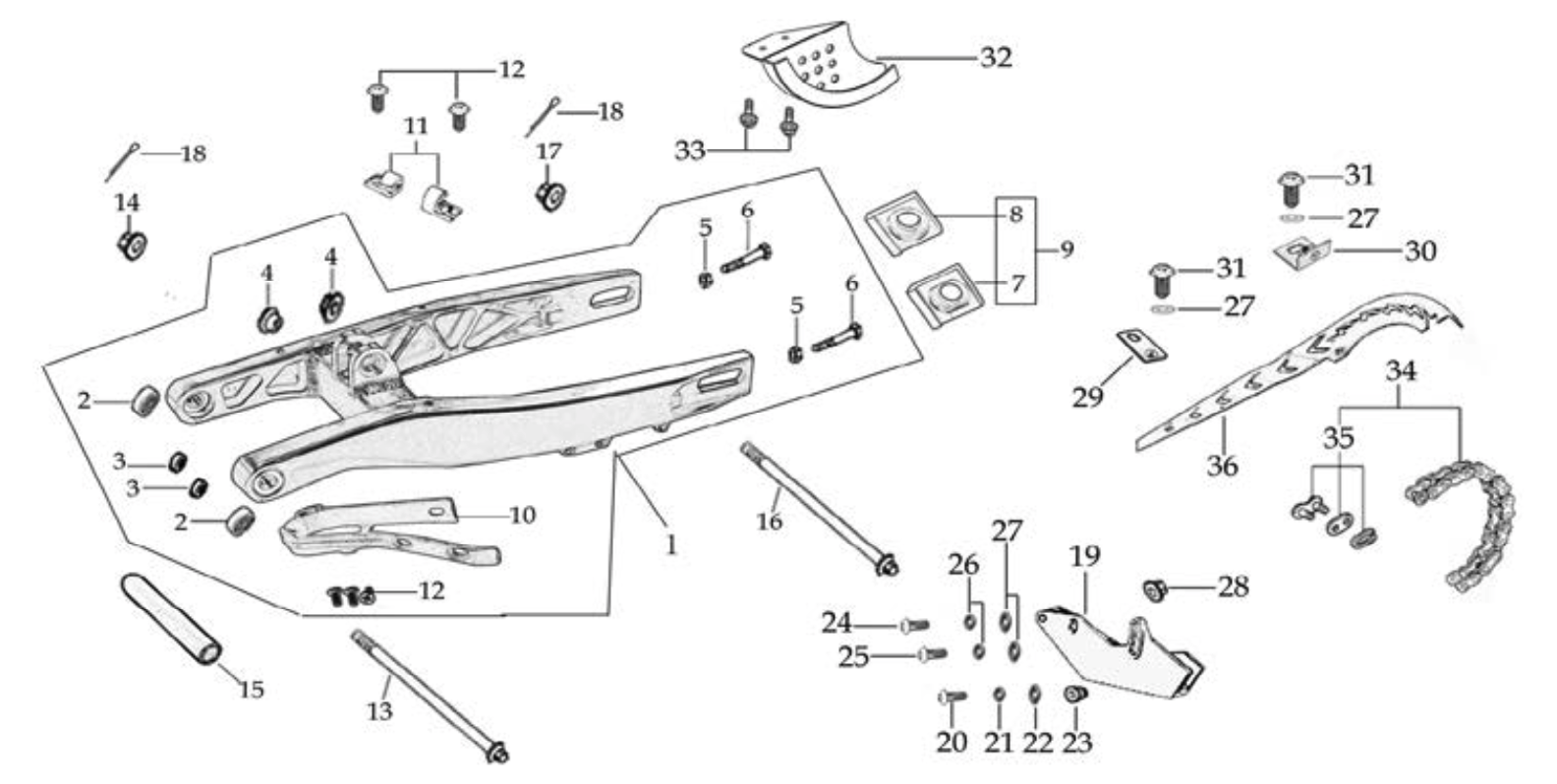 10 Swing Arm assy