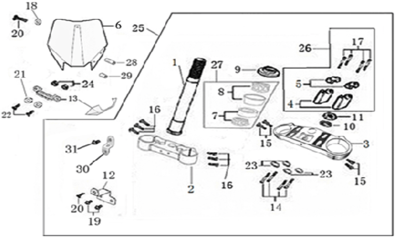 02 Steering stem assembly