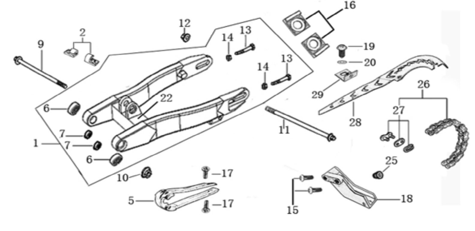 10 Swing Arm assy