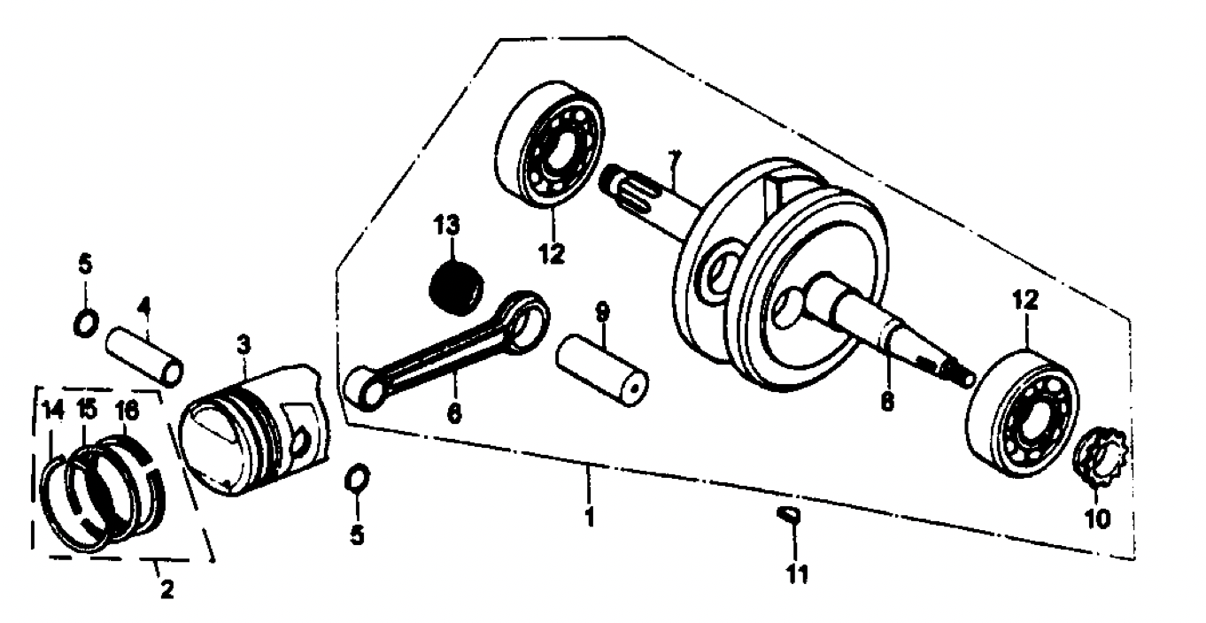 40 Crankshaft Piston