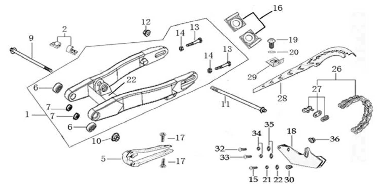 10 Swing Arm assy