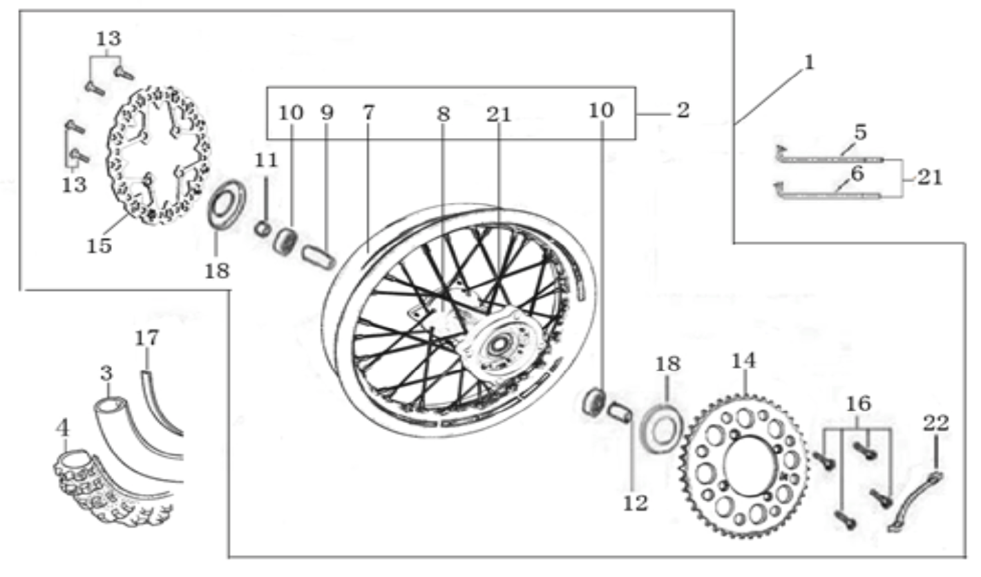11 Rear Wheel Assy