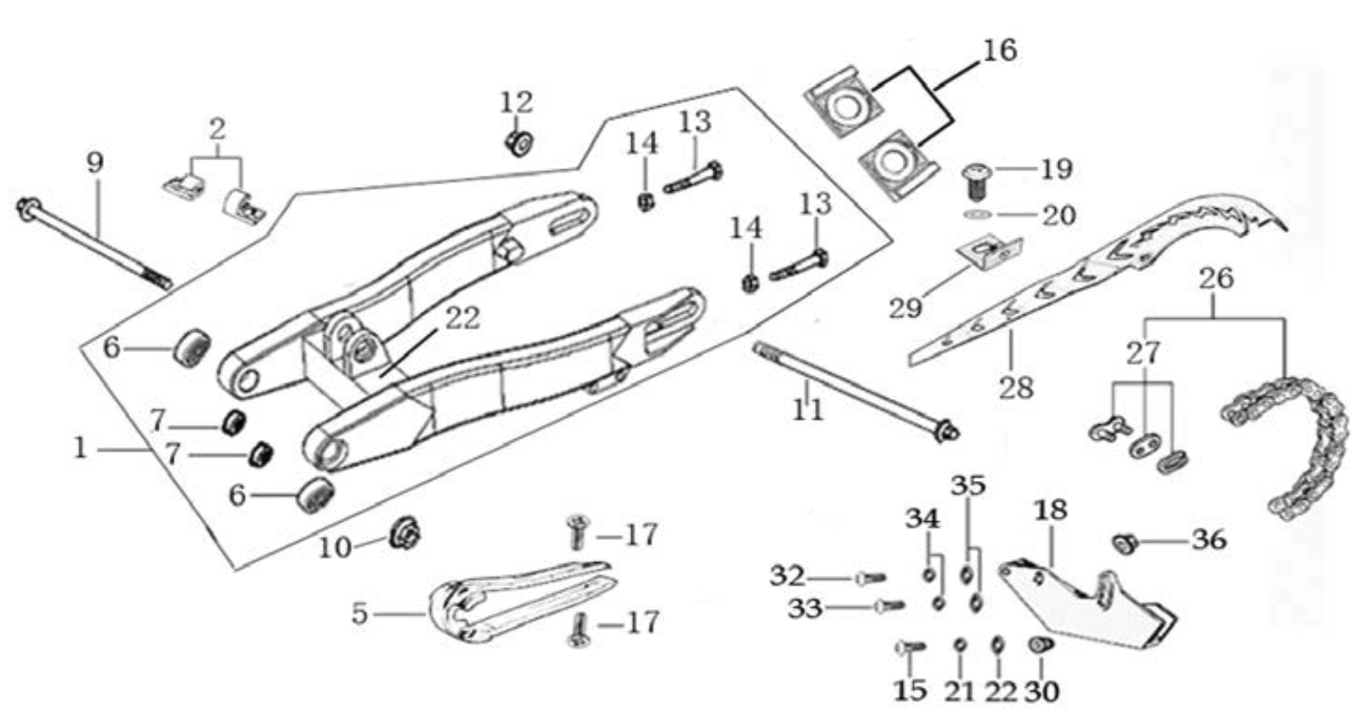 10 Swing Arm assy