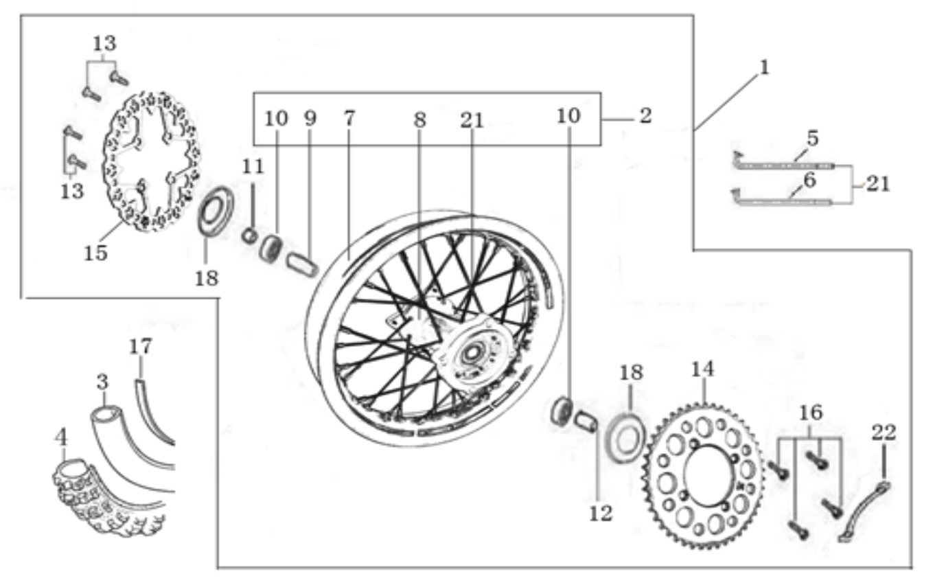 11 Rear Wheel Assy