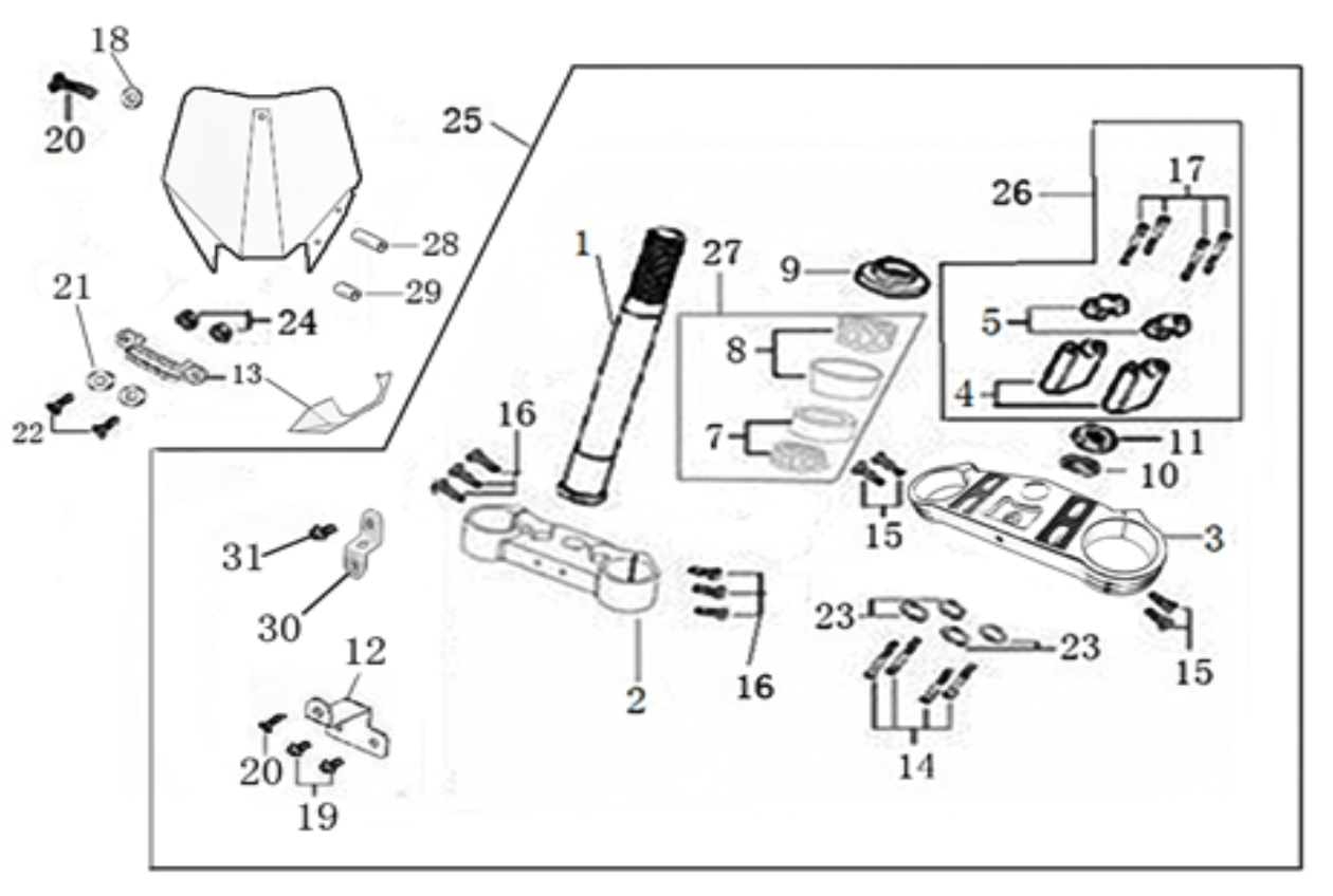 02 Steering stem assembly