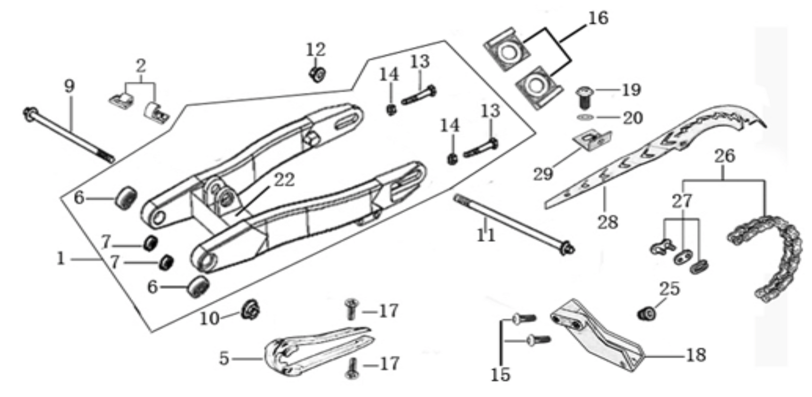 10 Swing Arm assy