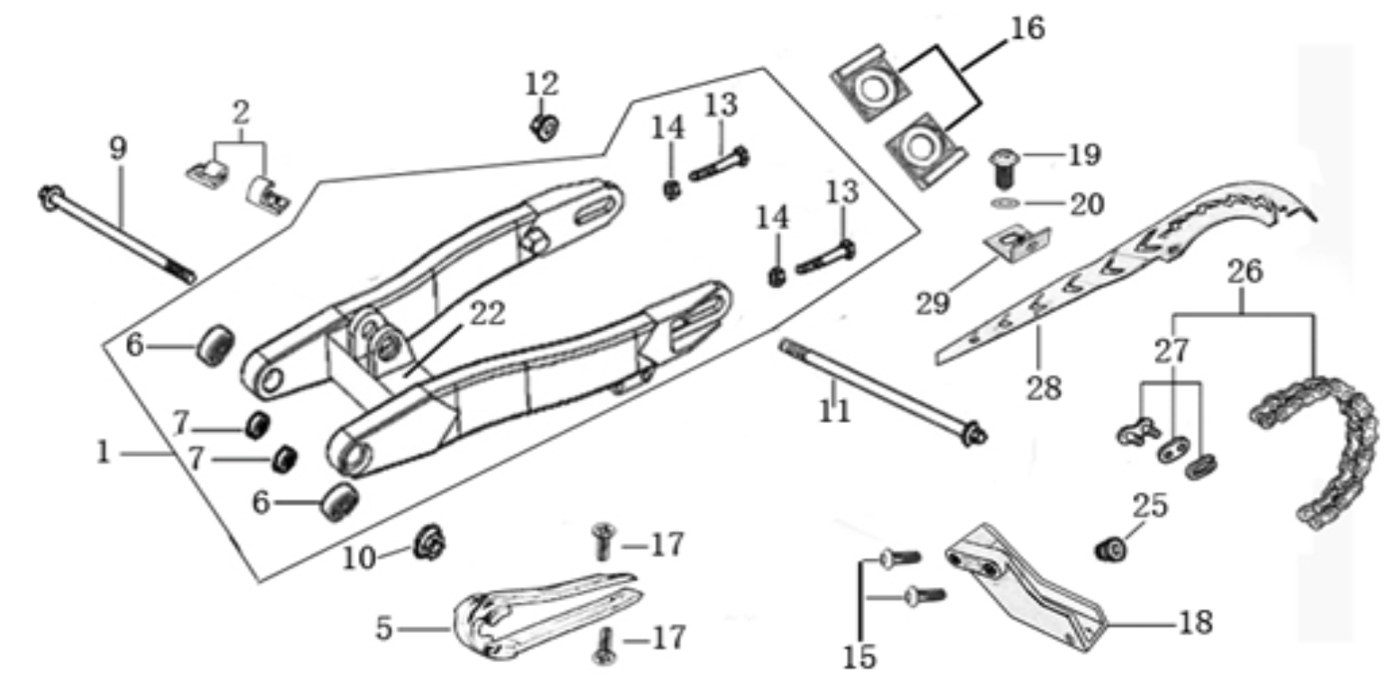 10 Swing Arm assy