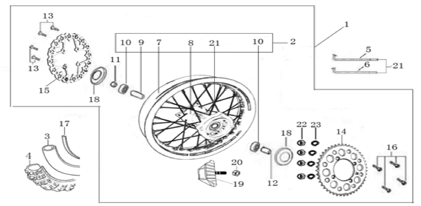 11 Rear Wheel Assy