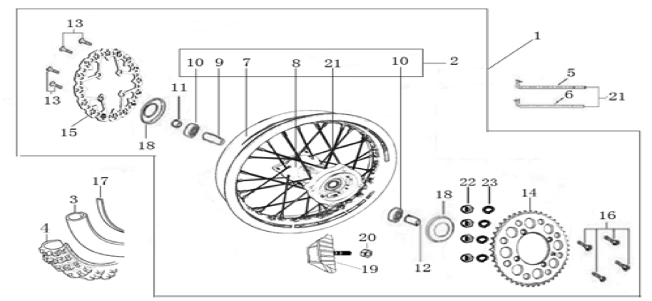 11 Rear Wheel Assy