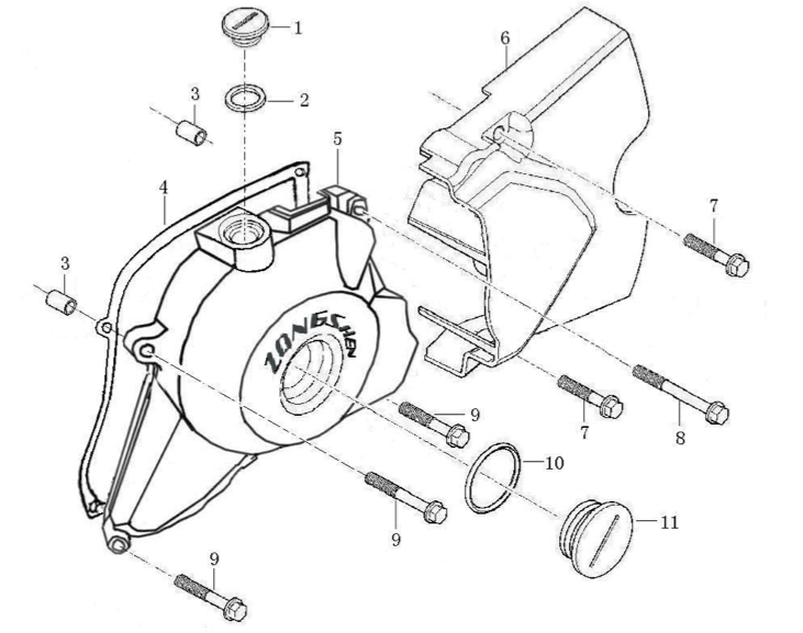 34 Left Crankcase Cover