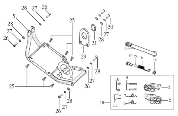 08 Foot Peg Assy
