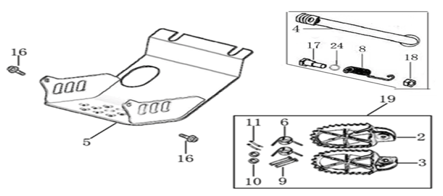 09 Foot Peg Assy